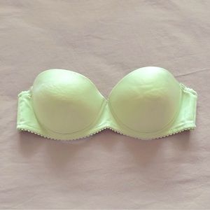 Jolie Intimates Green Apple Strapless Bra, Size 36C